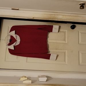 East 5th, L, Red Collared Sweater-Shirt